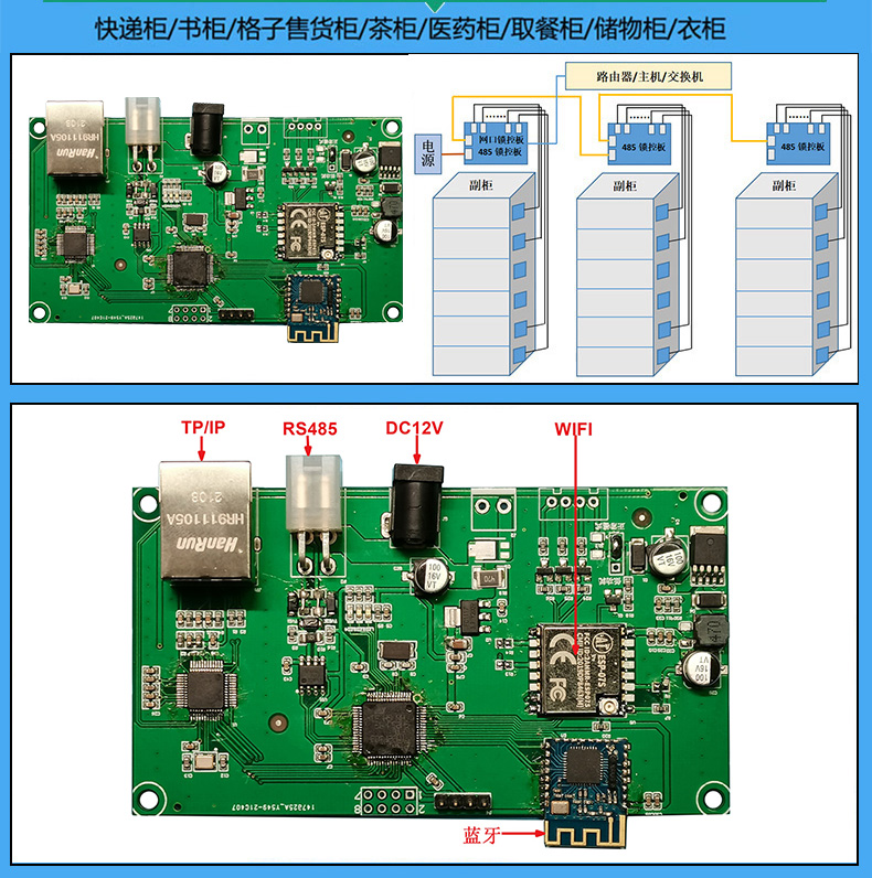 無(wú)屏快遞儲物售貨智能柜4G藍牙WIFI網(wǎng)口TP/IP主控板物聯(lián)工業(yè)控制板定制開(kāi)發(fā)