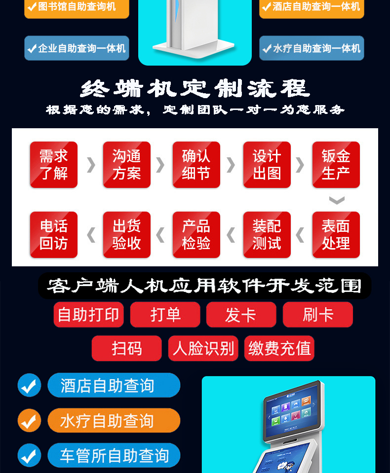 來(lái)訪(fǎng)人員自助登記管理系統多功能終端一體機定制加工客戶(hù)端應用軟件開(kāi)發(fā)
