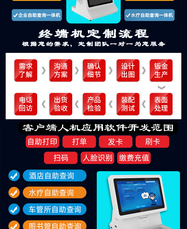 門(mén)衛管理系統訪(fǎng)客登記自助終端一體機定制加工人證比對核驗來(lái)訪(fǎng)人員信息錄入門(mén)禁閘機聯(lián)動(dòng)軟件開(kāi)發(fā)