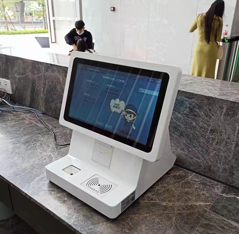 門(mén)衛管理系統訪(fǎng)客登記自助終端一體機定制加工人證比對核驗來(lái)訪(fǎng)人員信息錄入門(mén)禁閘機聯(lián)動(dòng)軟件開(kāi)發(fā)